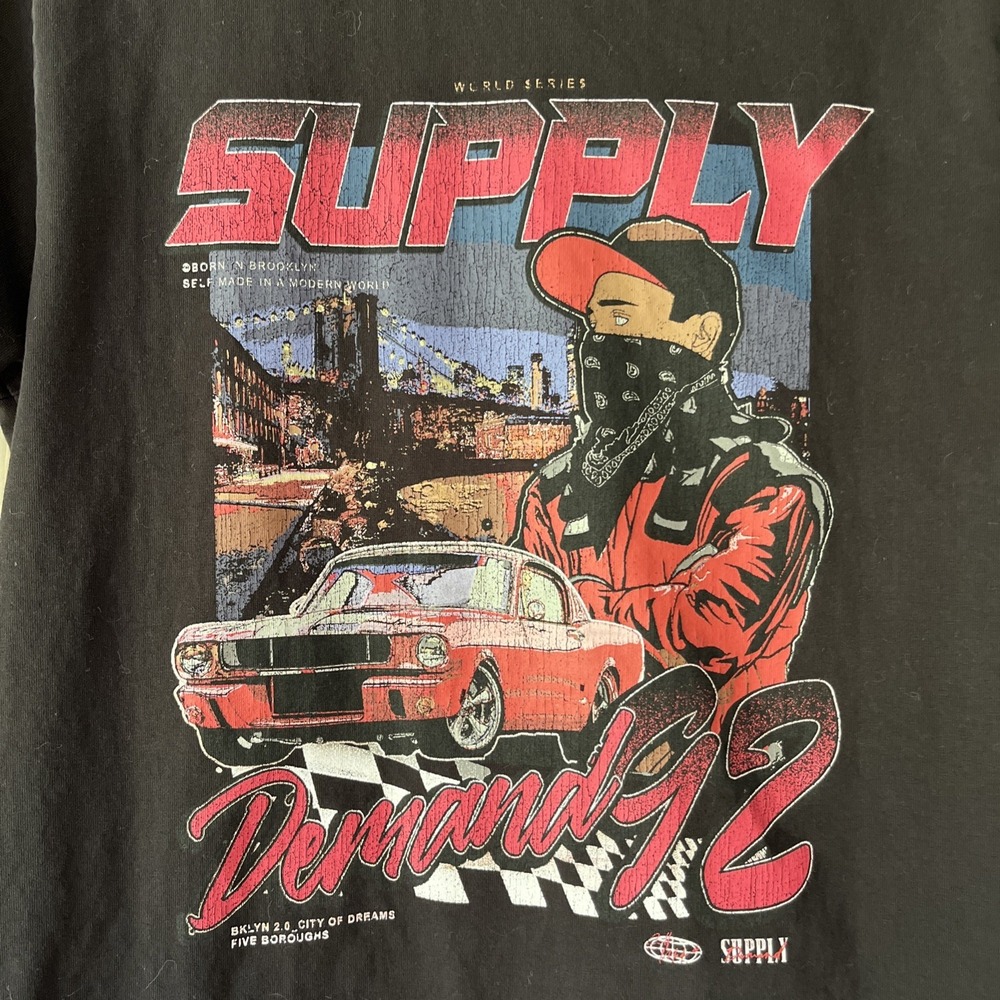 Supply And Demand T-Shirt Mens Size Medium Urban Retro Style GTA NYC 100% Cotton - Picture 2 of 7